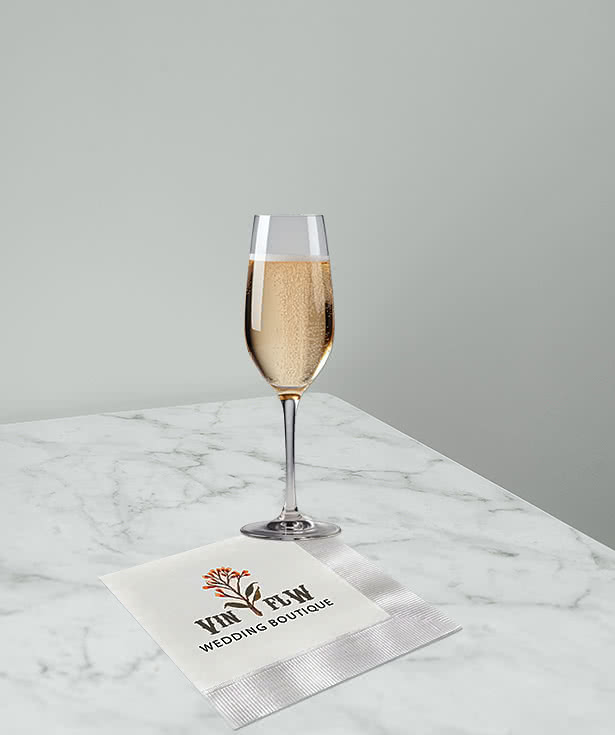 Full Color 3-Ply Premium Coined Edge Beverage Napkin