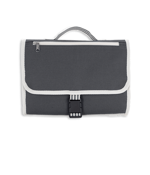 Full Color Stripe Diaper Changing Travel Pouch/Mat in Gray