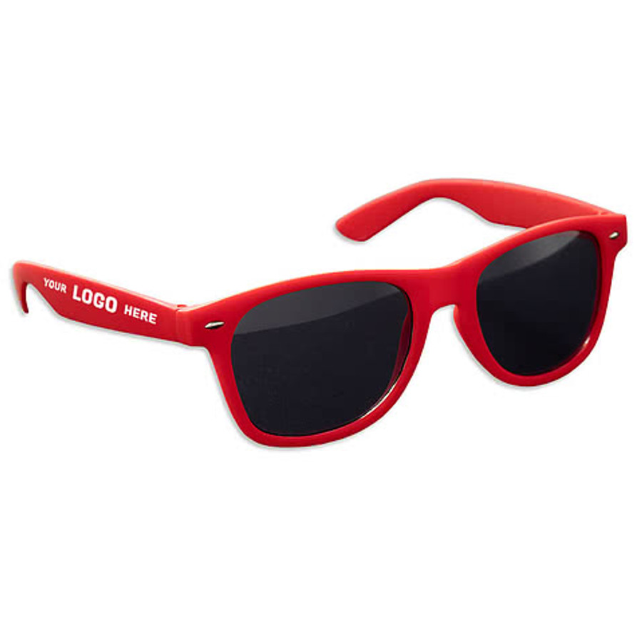 Rubberized Finish Fashion Sunglasses in Reflex Blue