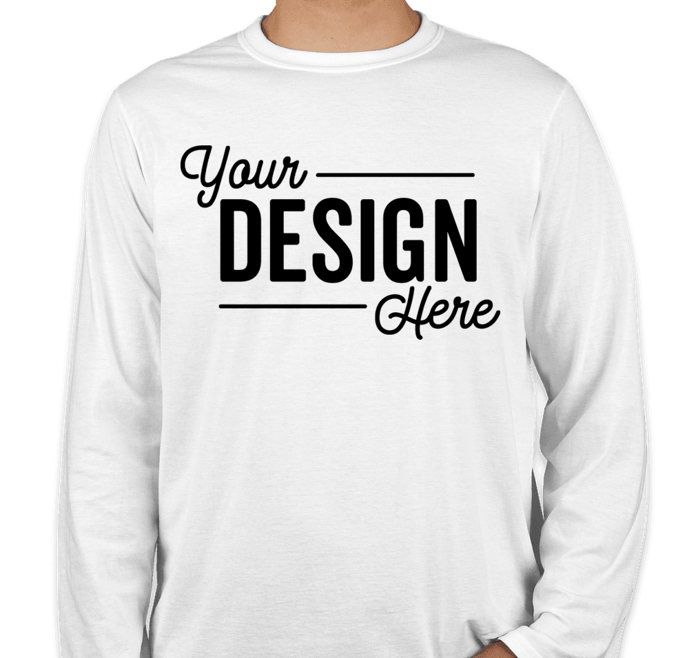 Custom Gildan Softstyle Long Sleeve Jersey T-shirt - Design