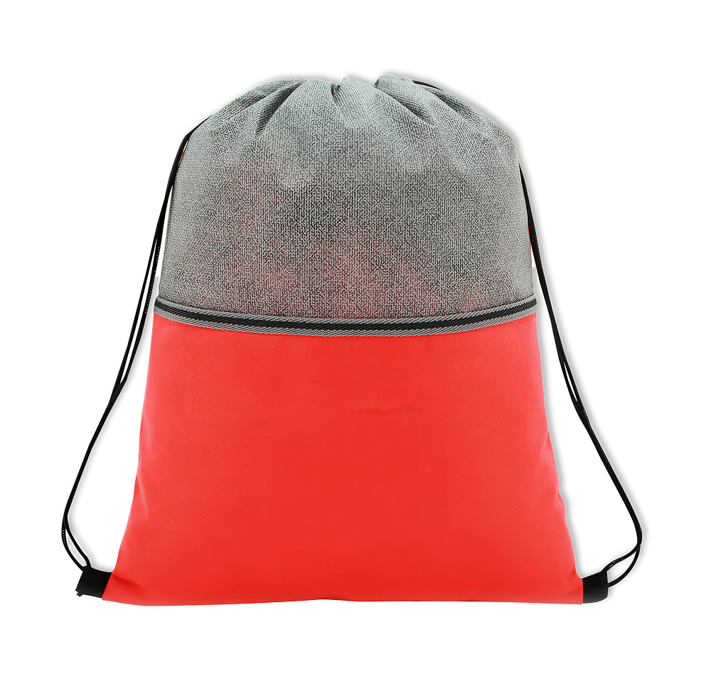 Color Basics Heathered Non-Woven Drawstring Bag-default