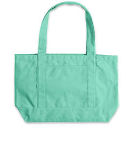 Large Midweight Gusseted Pigment Dyed Boat Tote Bag - Color: Sea Glass Green