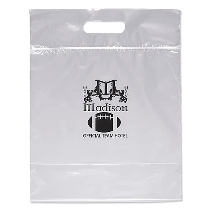Zip-Close Plastic Handle Bag in Clear