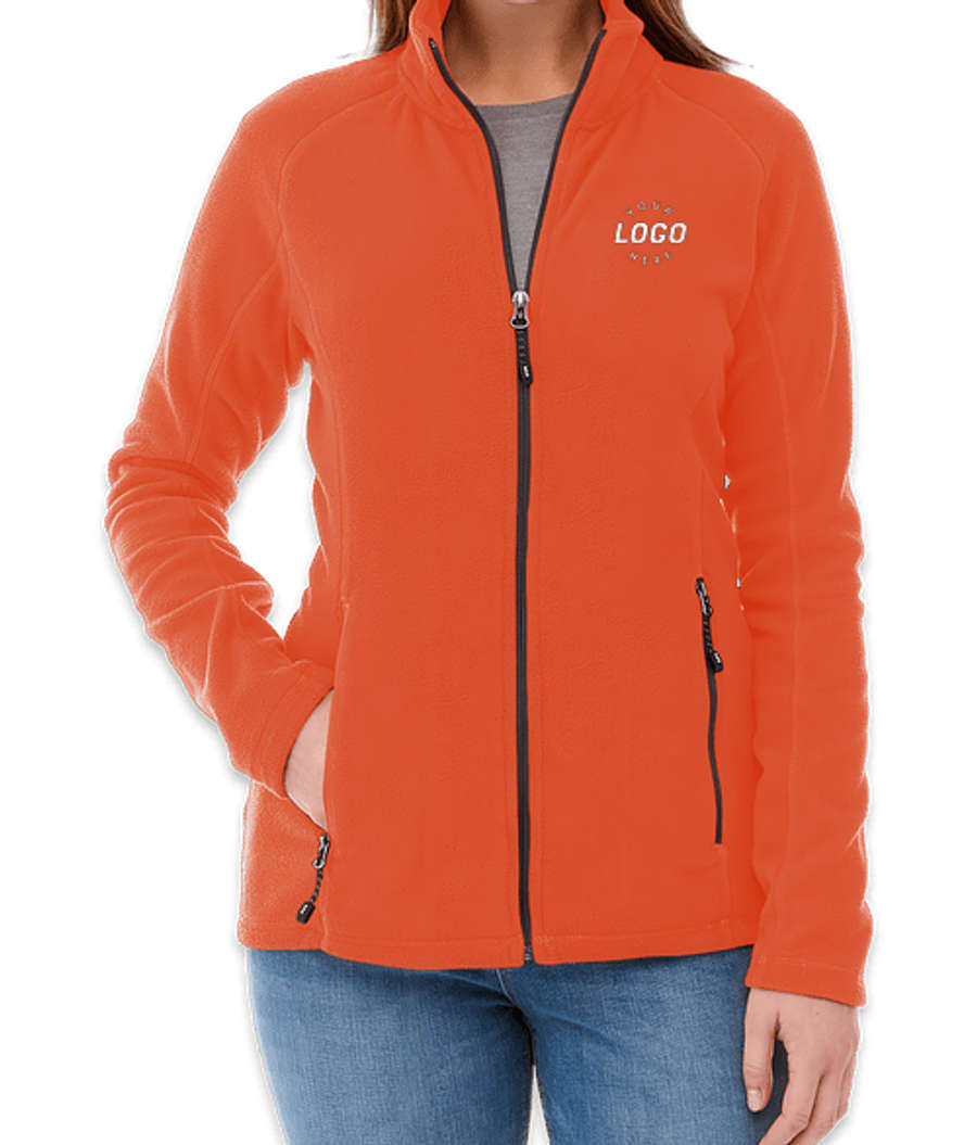 Elevate Women's Rixford Microfleece Full Zip Jacket in Saffron
