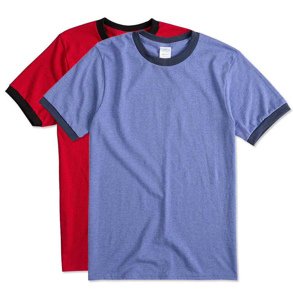 Design Port Company Ringer T shirt Online at CustomInk