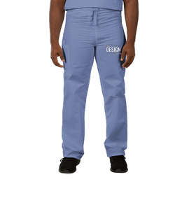 Cherokee Workwear Originals Drawstring Cargo Scrub Pant - Color: Ciel Blue