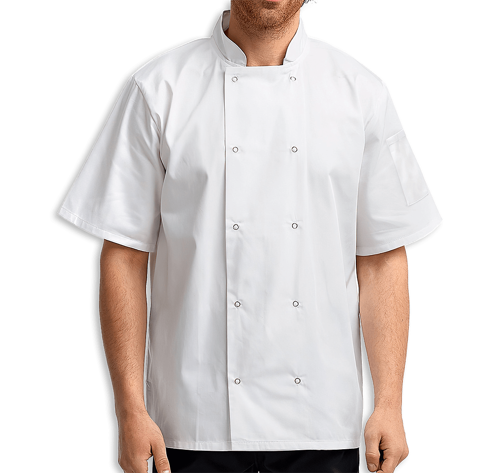 Artisan Collection Eco Snap Front Short Sleeve Chef's Jacket - Embroidered-default
