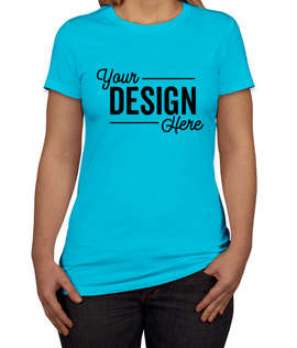 Bella + Canvas Women's Slim Fit Favorite T-shirt - Color: Heather Aqua