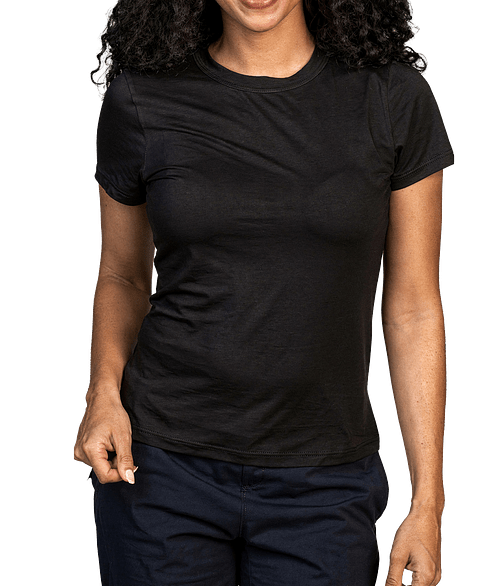 Storm Creek Women's Varsity UPF 50+ Recycled Stretch Performance Shirt in Black