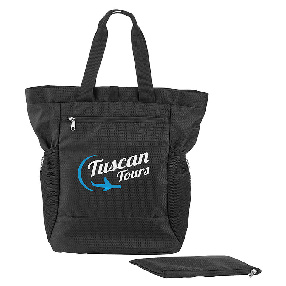 In Transit Recycled Packable Backpack Tote Bag