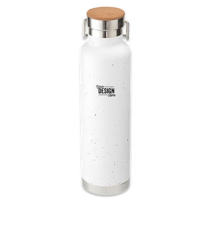 Laser Engraved 22 oz. Thor Speckled Copper Vacuum Insulated Water Bottle - White