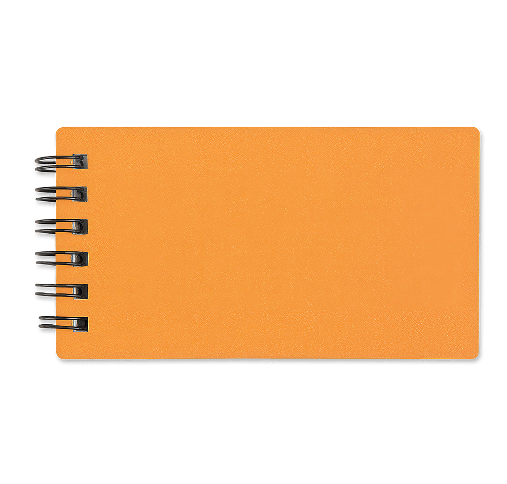 Mini Business Card Jotter Hard Cover Spiral Notebook-default