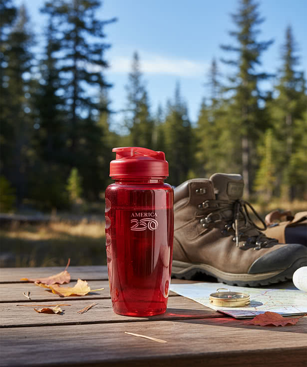 America250™ 30 oz. Poly-Clear Gripper Water Bottle