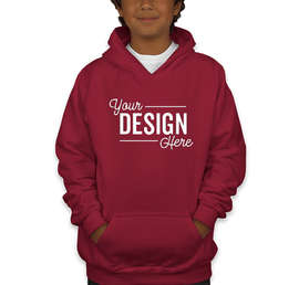Gildan Youth Midweight 50/50 Pullover Hoodie - Color: Cardinal Red