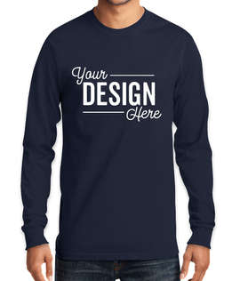 Port & Company Tall Essential Long Sleeve T-shirt - Color: Deep Navy