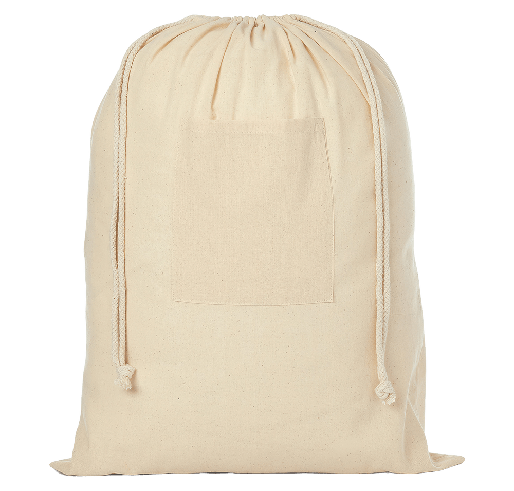 Cotton Laundry Bag with Pocket-default