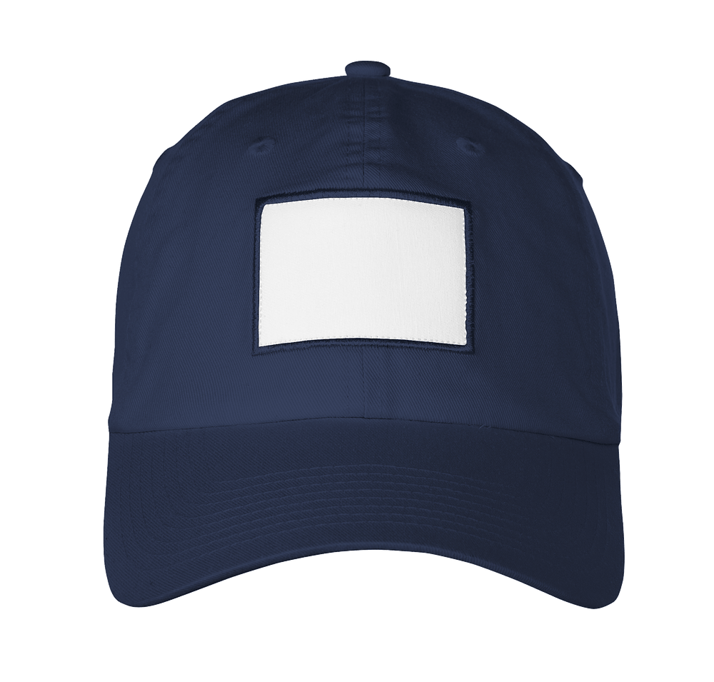 Ahead Largo Washed Twill Baseball Hat - White Rectangle Patch - Printed-default