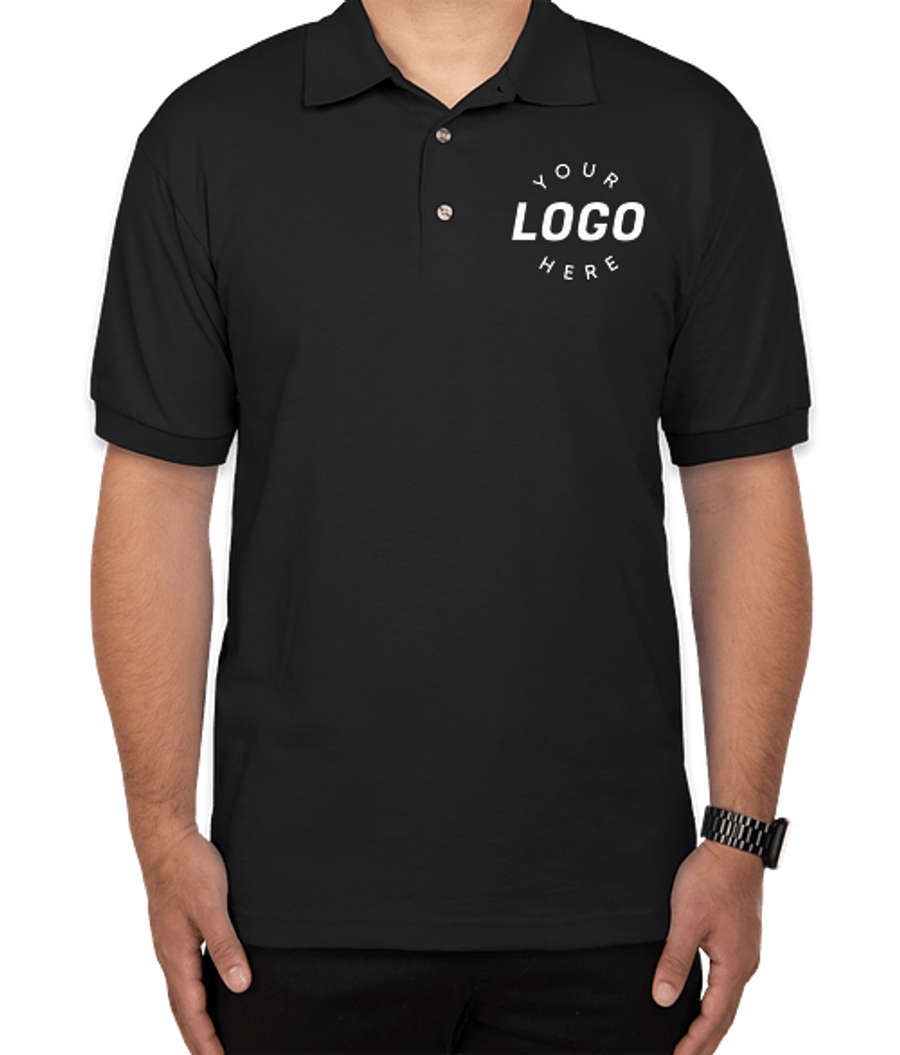Gildan DryBlend 50/50 Jersey Polo in Black