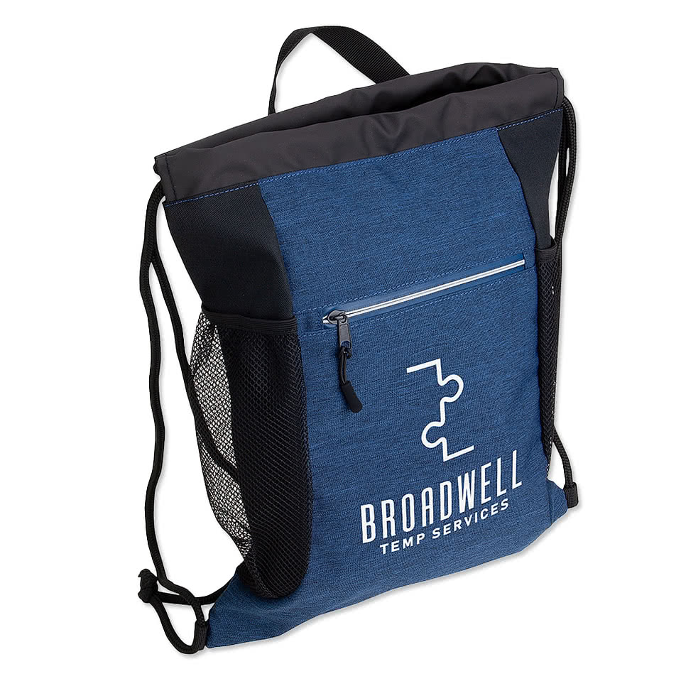 Full Color Greystone Drawstring Bag
