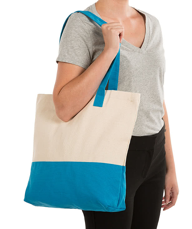 Port Authority Medium Colorblock Cotton Tote Bag