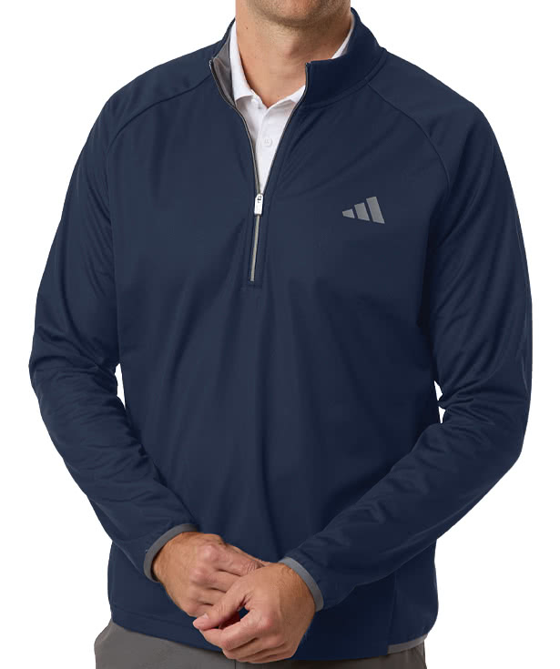 Adidas Ultimate365 Recycled Wind-Resistant Water-Resistant Quarter-Zip Pullover