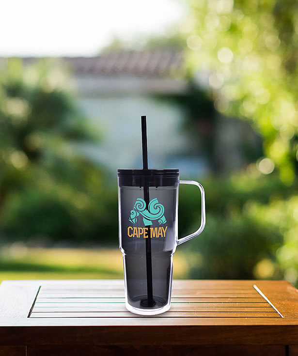 30 oz. Clair Acrylic Travel Tumbler with Straw