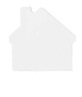 3M House Post-it® Note - 50 sheets/pad - Color: Recycled White