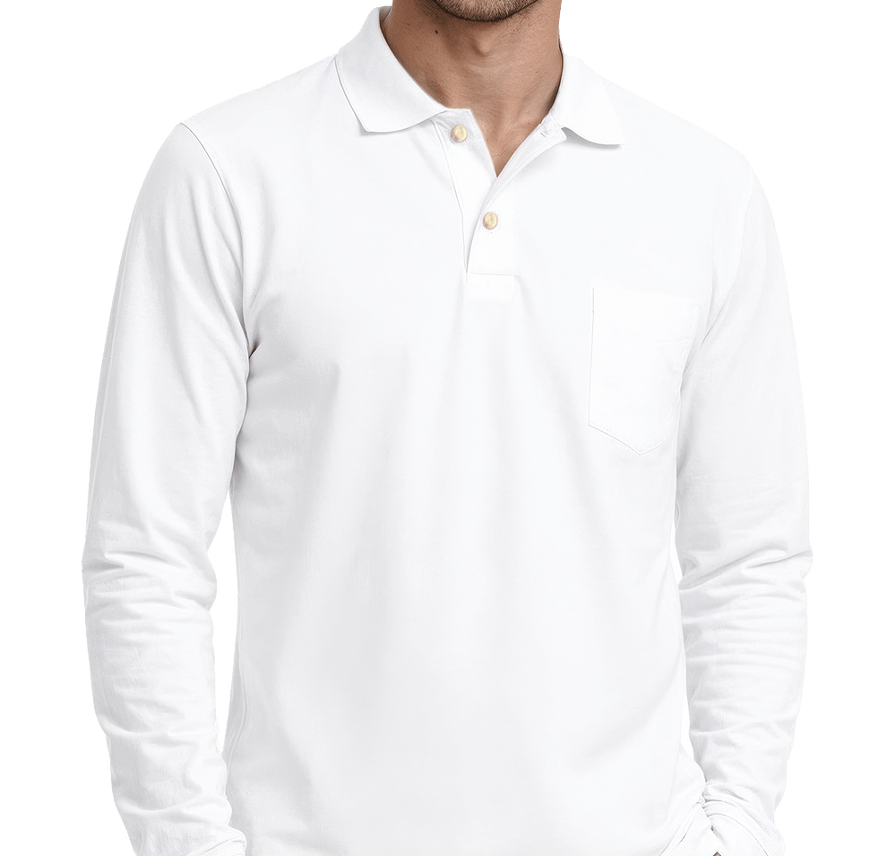 Blue Generation Superblend Easy-Care Long Sleeve Pique Pocket Polo-default