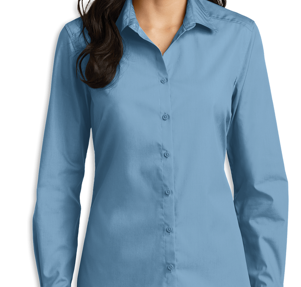 Port Authority Women's Carefree Poplin Dress Shirt - Embroidered-default