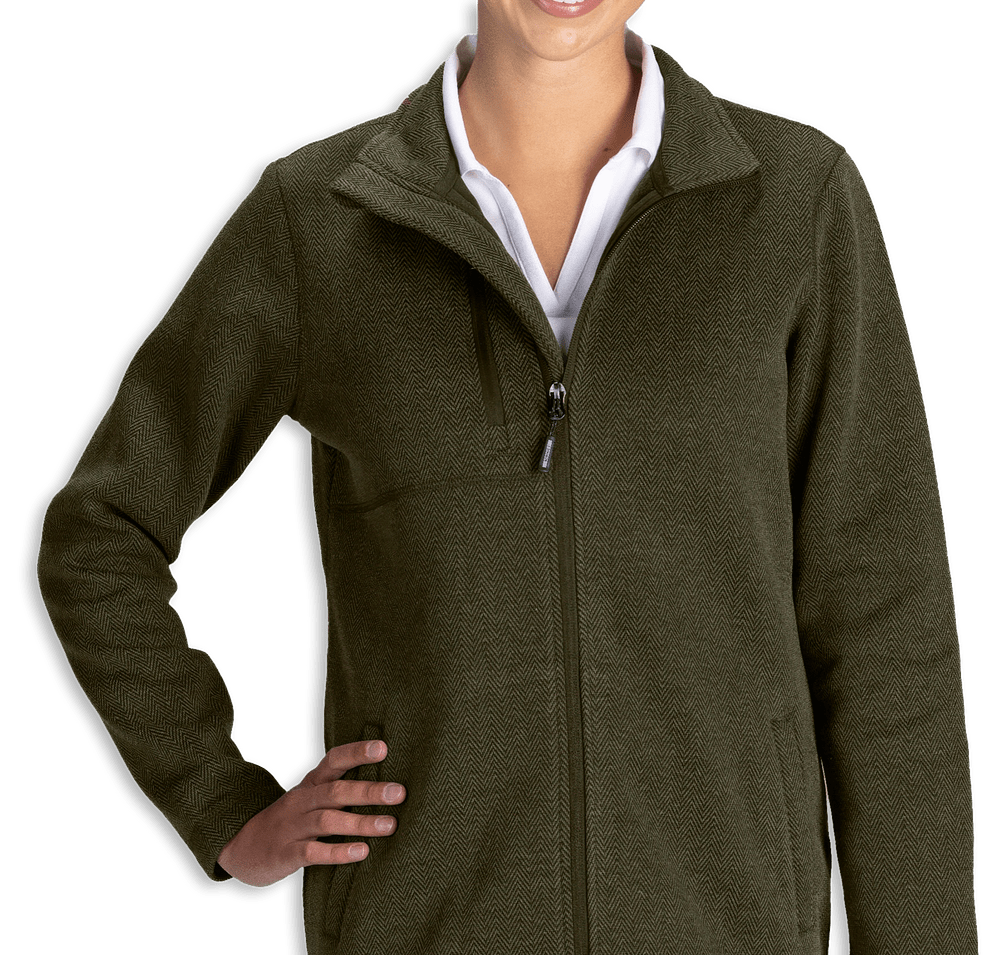 Edwards Women's Herringbone Full Zip Fleece Jacket-default