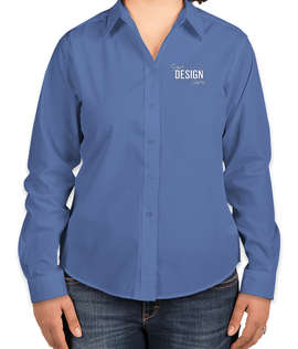 Port Authority Women's Long Sleeve Easy Care Shirt - Color: Ultramarine Blue
