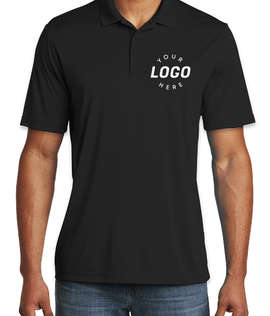 Sport-Tek Competitor Performance Polo - Screen Printed - Color: Black