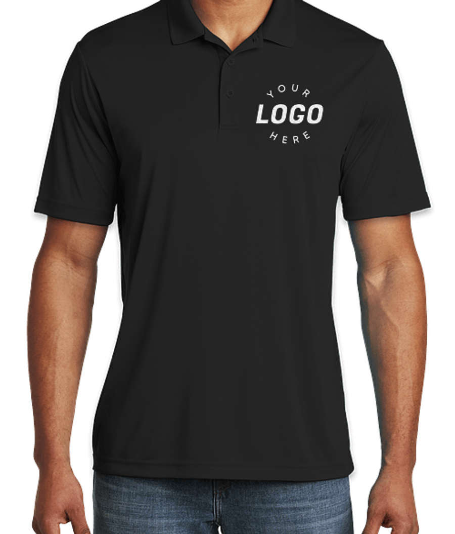 Sport-Tek Competitor Lightweight Performance Polo - Embroidered in Black