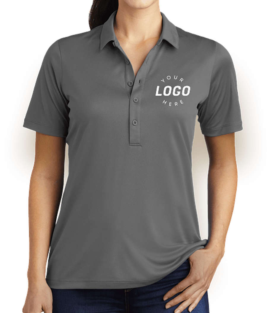 Sport-Tek Women's UPF 50 Performance Polo in Dark Smoke Grey
