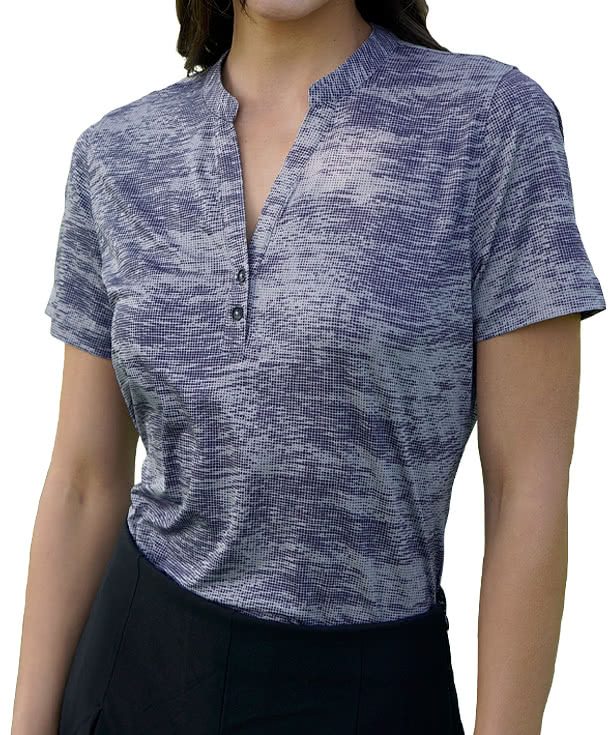 Vansport Women's Pro Digi Print UPF 50+ Performance Polo