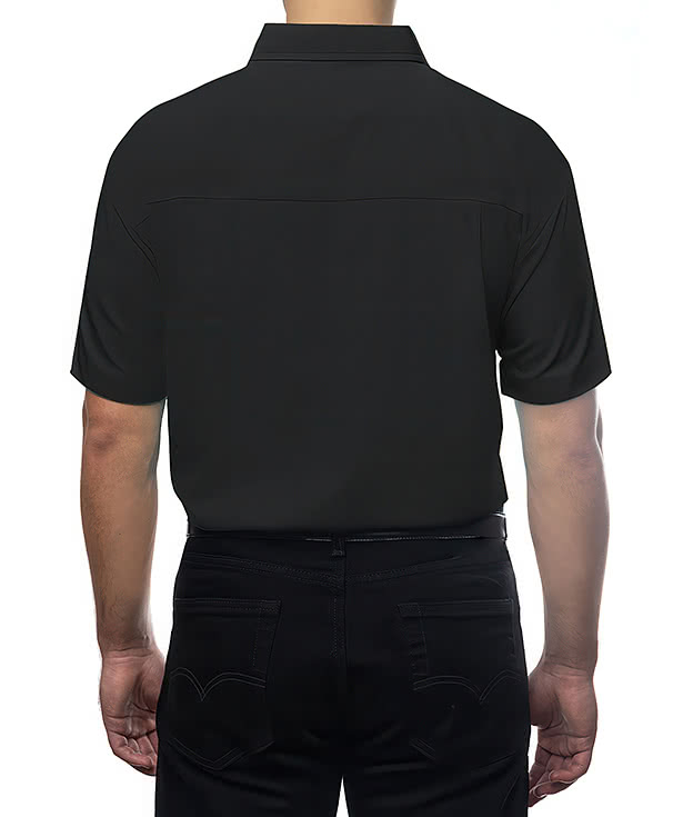 Blue Generation Scotchgard Short Sleeve Dress Shirt - Embroidered