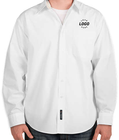 Port Authority Long Sleeve Easy Care Shirt - White / Light Stone