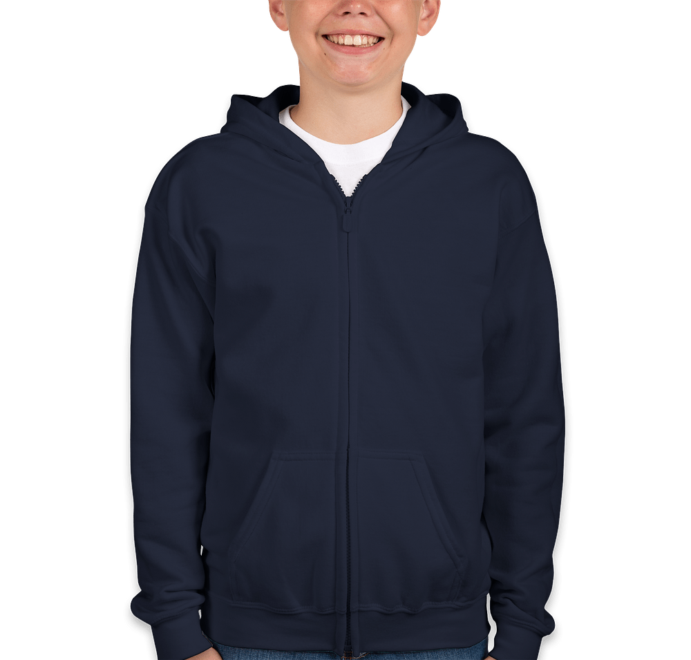 Gildan Youth Midweight Zip Hoodie-default