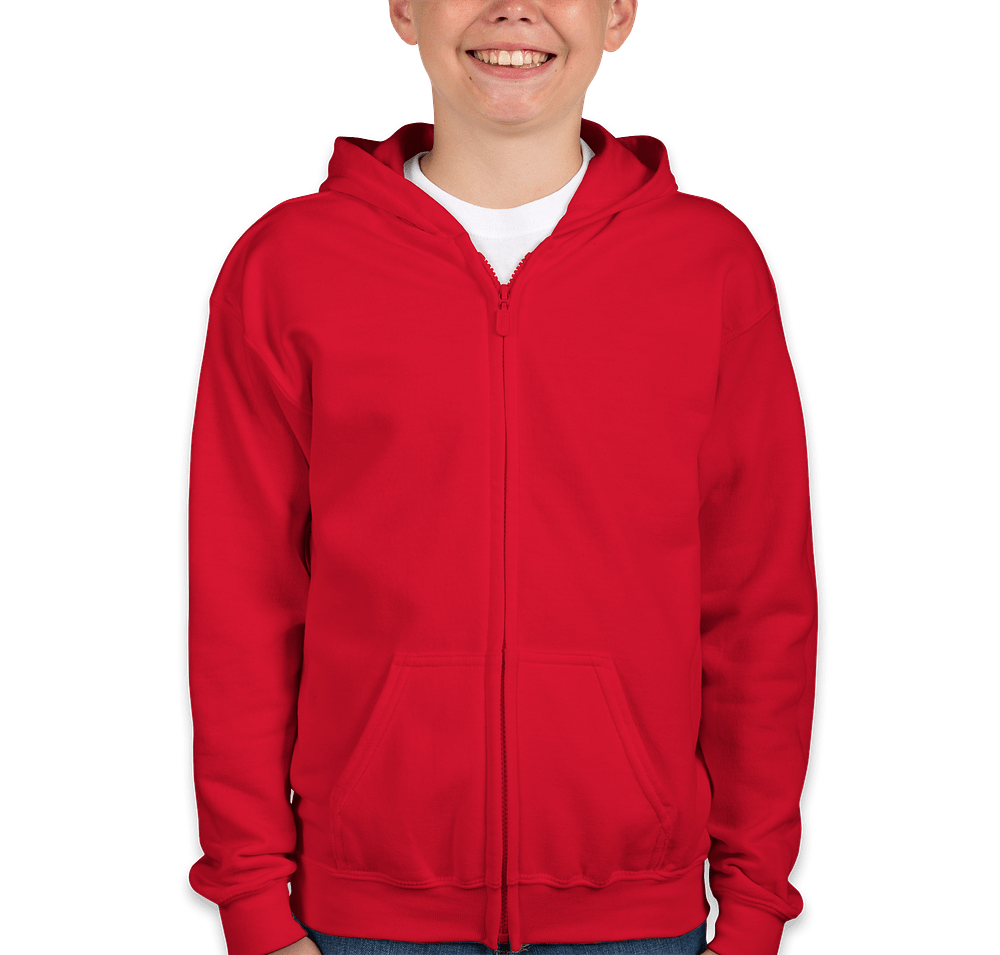 Gildan Youth Midweight Zip Hoodie-default