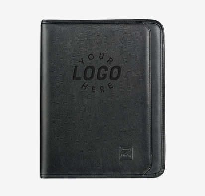 Debossed Manhattan Leather Padfolio-default