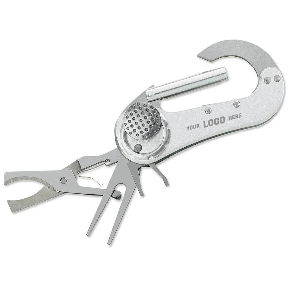 Laser Engraved Carabiner Golf Multi-Tool