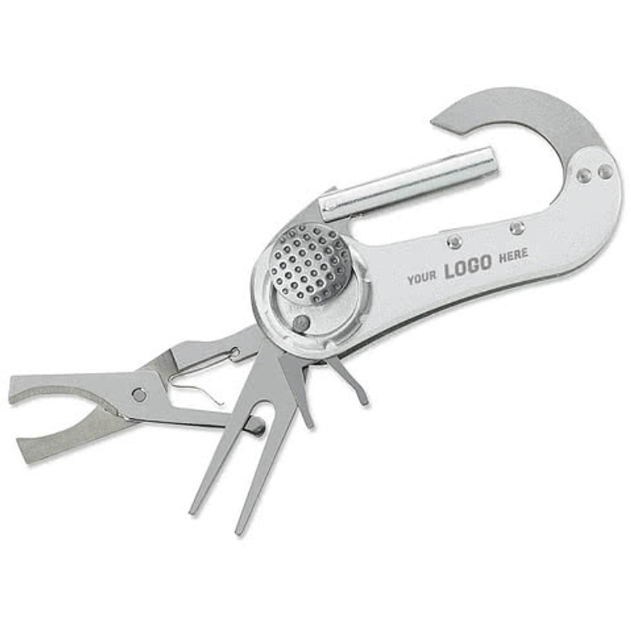 Laser Engraved Carabiner Golf Multi-Tool