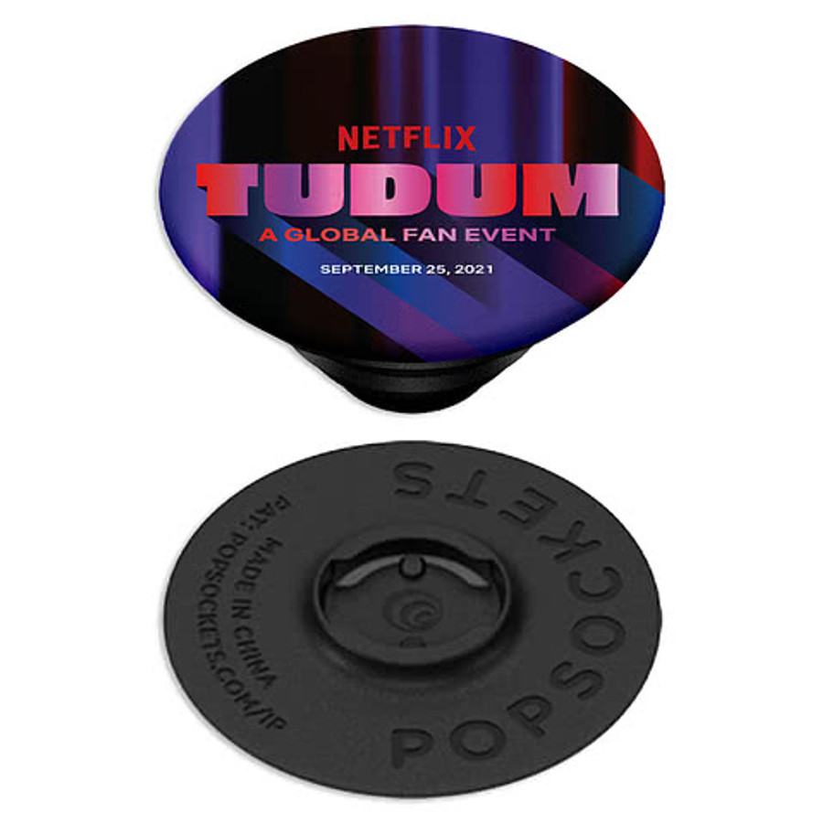 Full Color PopSockets® Round Swappable PopGrip in White / Light Gray