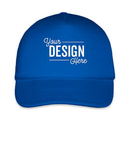 Mega Cap Five‑Panel Foam Snapback Trucker Hat - Color: Royal