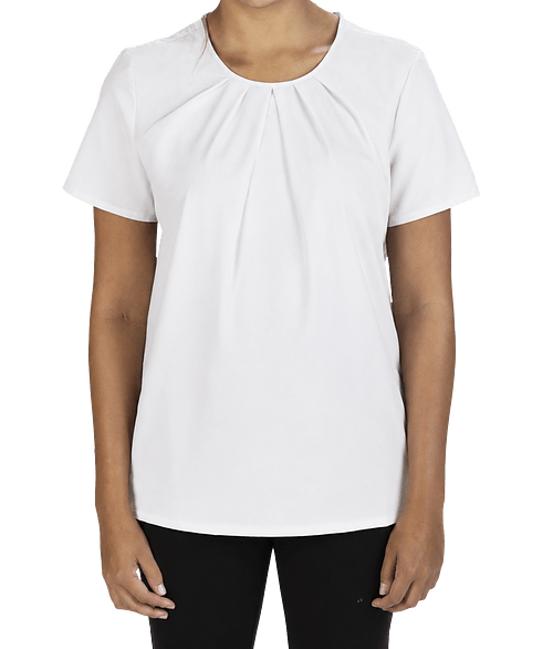 Edwards Women's Jewel Neck Blouse in White