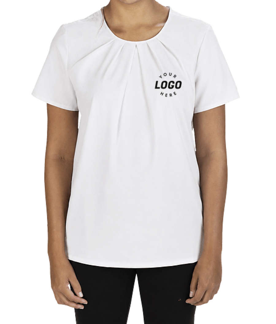 Edwards Women's Jewel Neck Blouse in White