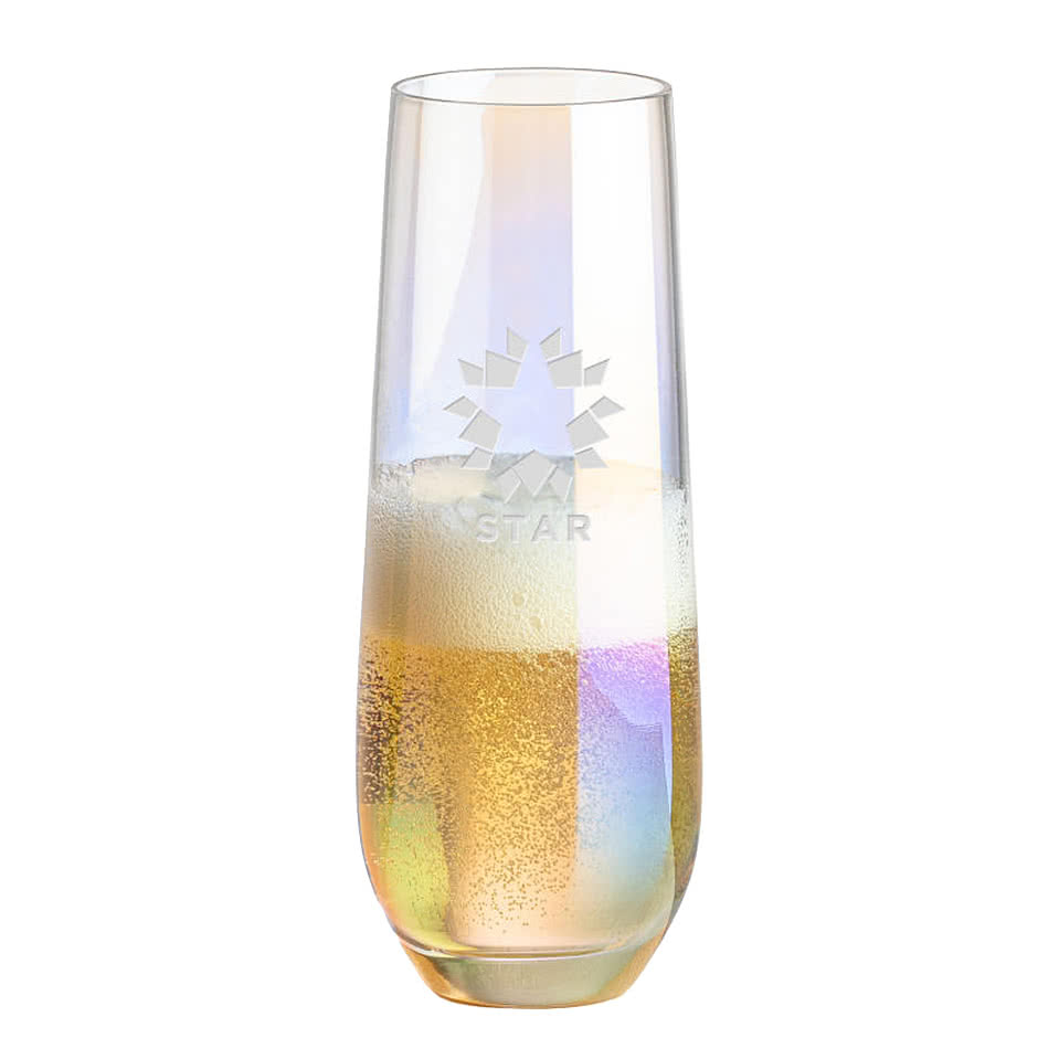 Laser Etched 10 oz. Miami Stemless Champagne Flute