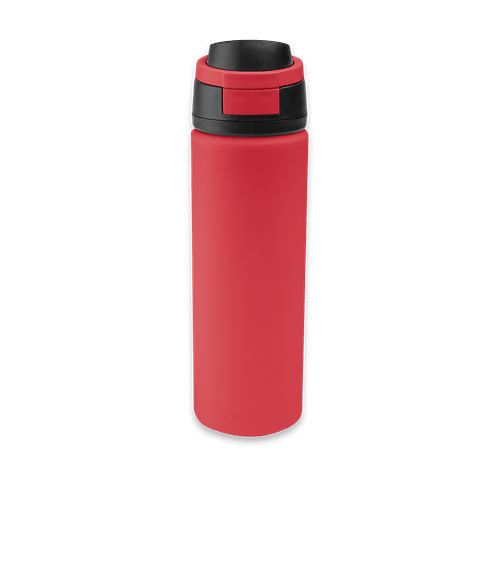 24 oz. Pop Sip Recycled Stainless Steel Water Bottle in RED