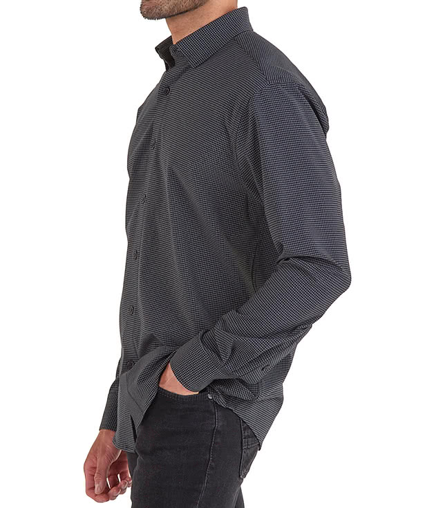 Storm Creek Influencer Wrinkle-Free Windowpane Long Sleeve Dress Shirt