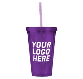 16 oz. Acrylic Cafe Tumbler - Color: Purple